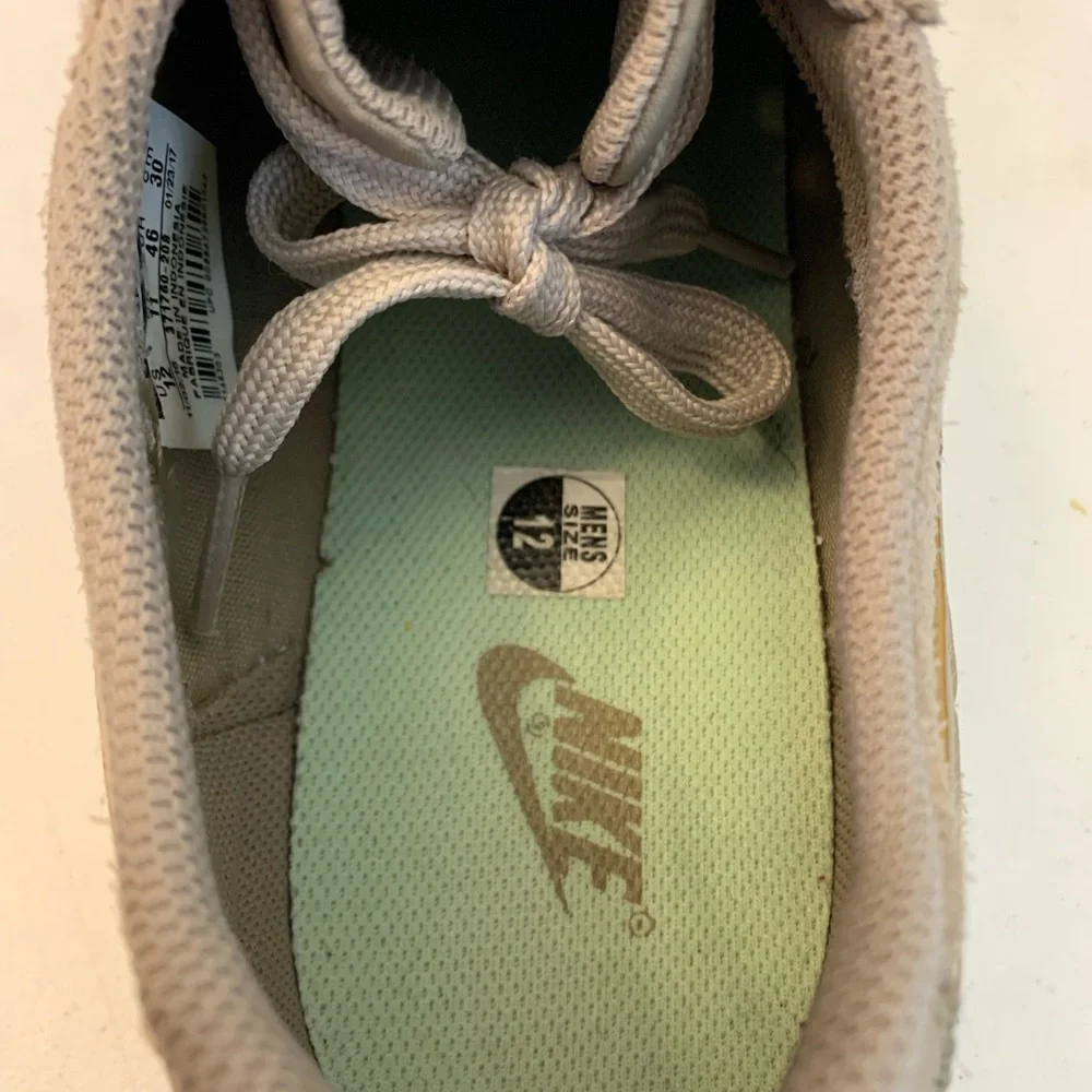 Tan Suede Sneakers with Swoosh - Picture 3 of 3